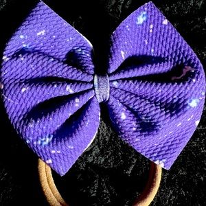 Purple hair bow